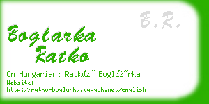 boglarka ratko business card